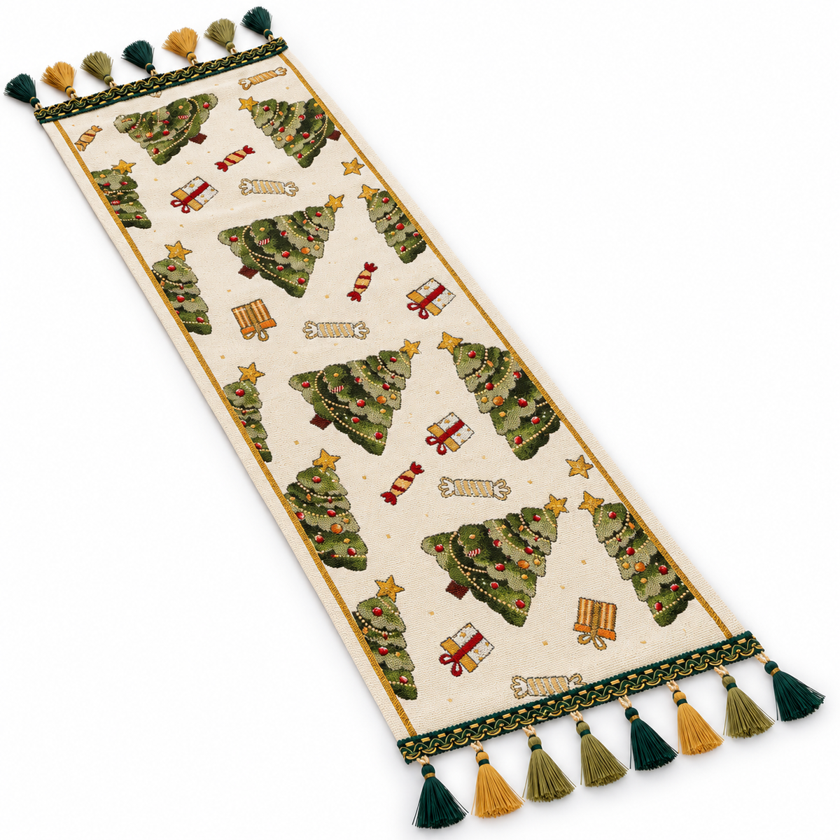 π Table Runner | Woven Dining | Host Gift | Tassel Charm