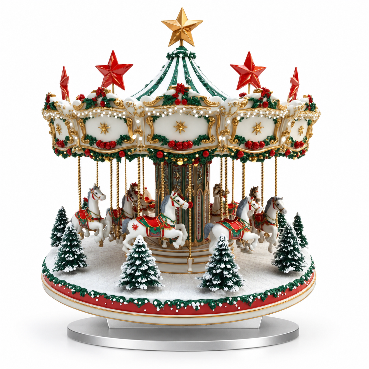 🎠 Christmas Carousel | Festive Decorative Display | Enchanting Holiday Elegance