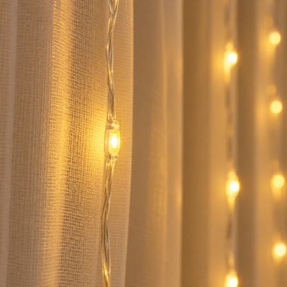 ✨ Christmas Lights | LED Curtain Lighting | Golden Holiday Glow