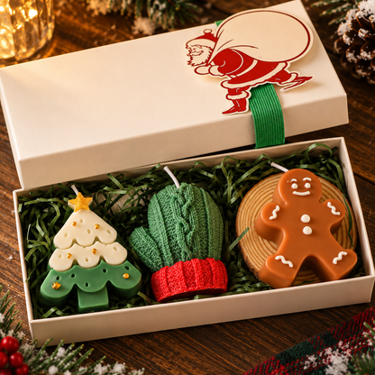 🕯️ Candles | Wax | Christmas Decor | Loved Ones | Festive Shapes