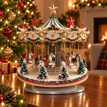 🎠 Christmas Carousel | Festive Decorative Display | Enchanting Holiday Elegance