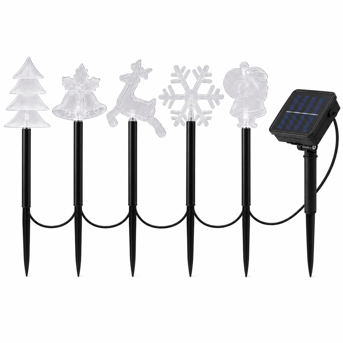 ☀️ Solar Lights | Plastic Stakes | Garden Gift | Festive Icons