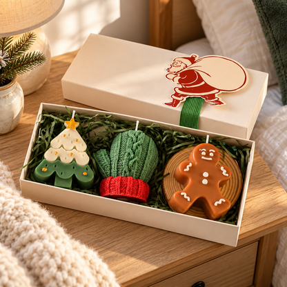 🕯️ Candles | Wax | Christmas Decor | Loved Ones | Festive Shapes