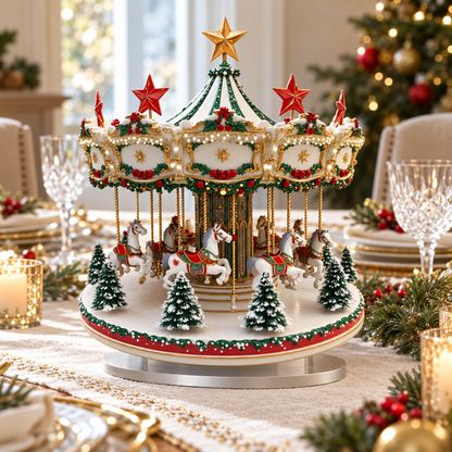 🎠 Christmas Carousel | Festive Decorative Display | Enchanting Holiday Elegance