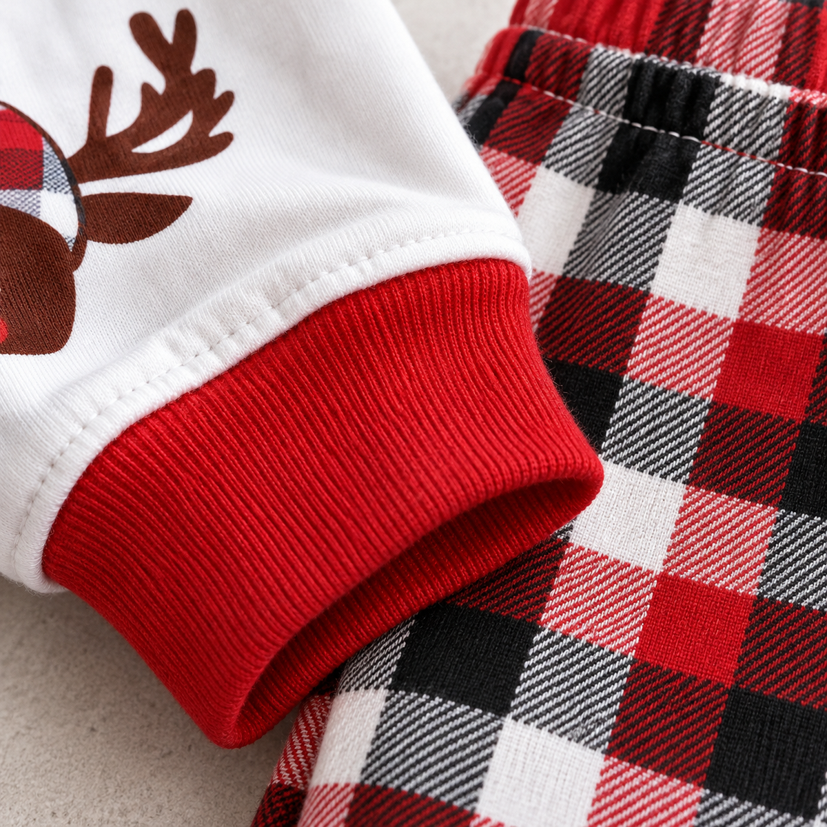 🎄 Family Pajamas | Soft Fabric | Holiday Gifts | Reindeer Plaid
