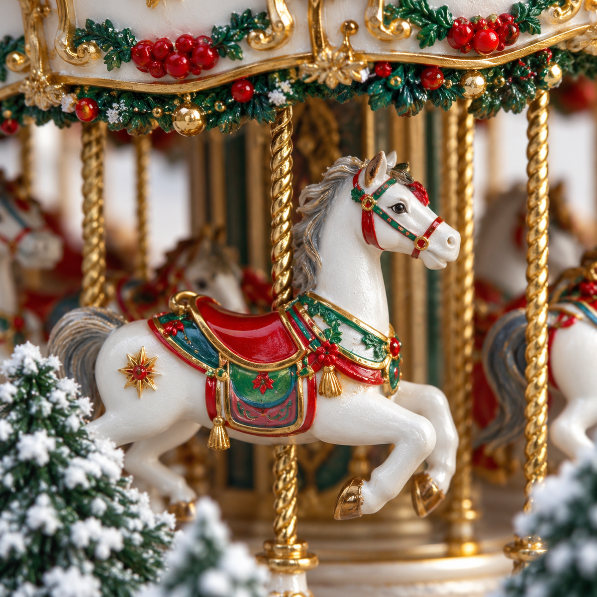 🎠 Christmas Carousel | Festive Decorative Display | Enchanting Holiday Elegance